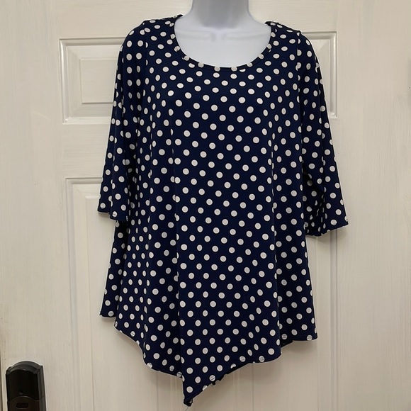 🔴 STAR VIXON Polka Dot High Low Top - XL - Picture 1 of 6